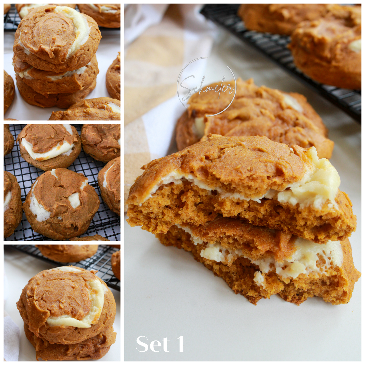 Gluten Free Cream Cheese Stuffed Pumpkin Cookies