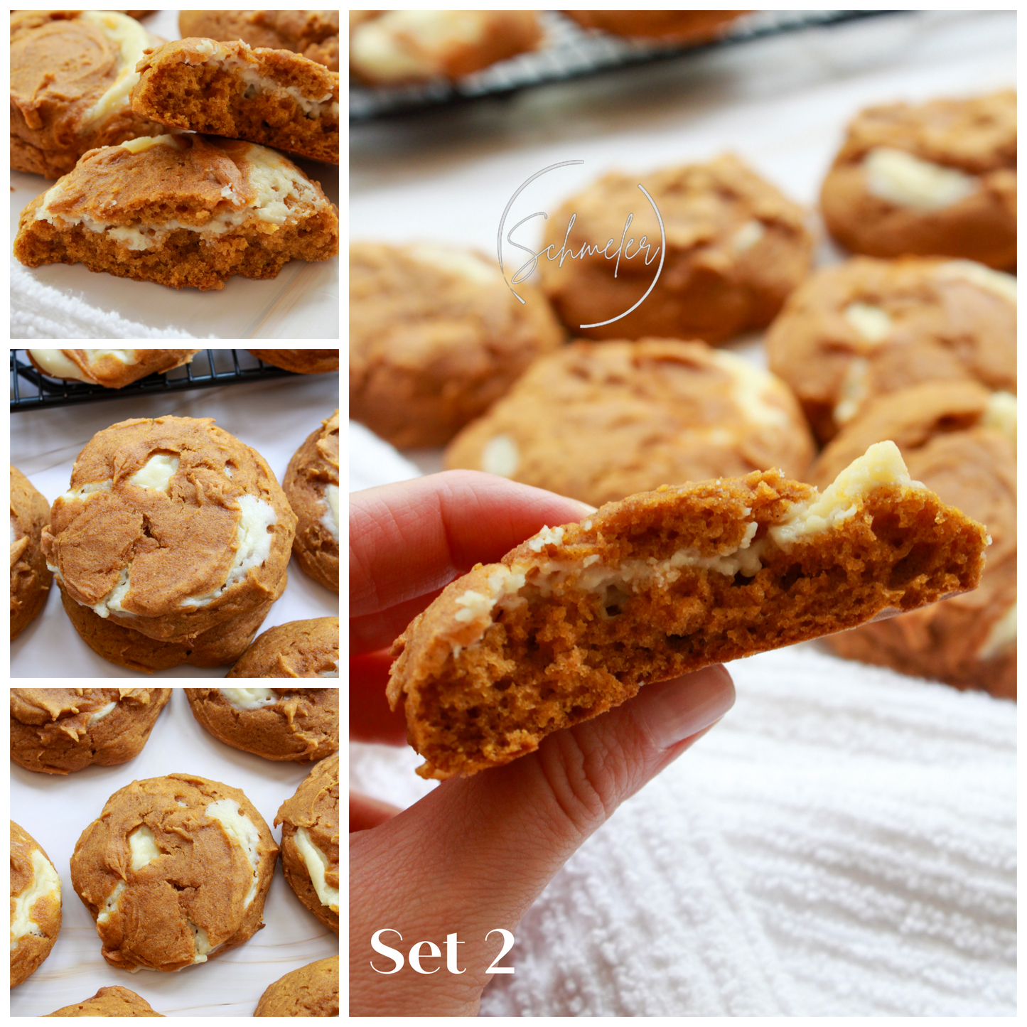 Gluten Free Cream Cheese Stuffed Pumpkin Cookies