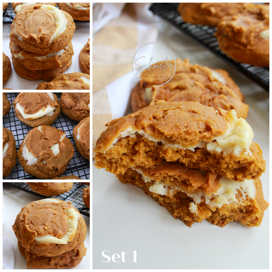 Gluten Free Cream Cheese Stuffed Pumpkin Cookies
