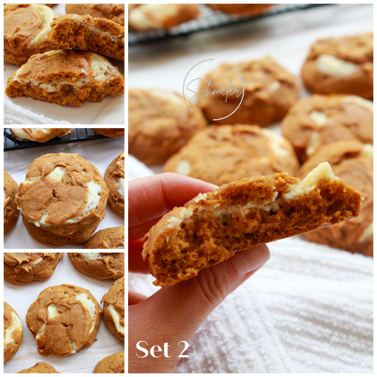 Gluten Free Cream Cheese Stuffed Pumpkin Cookies