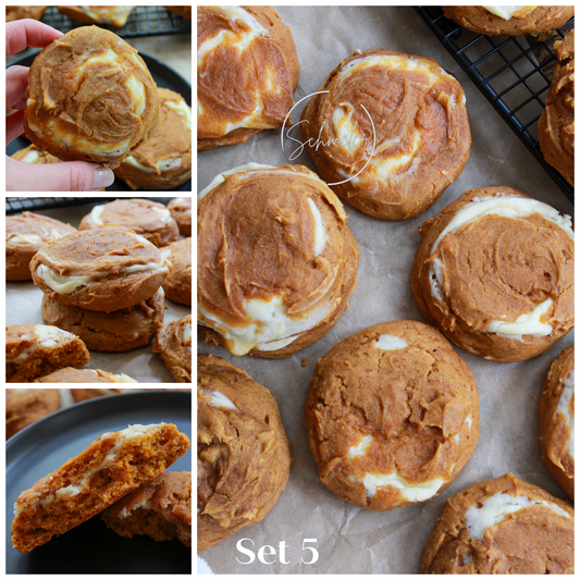 Gluten Free Cream Cheese Stuffed Pumpkin Cookies
